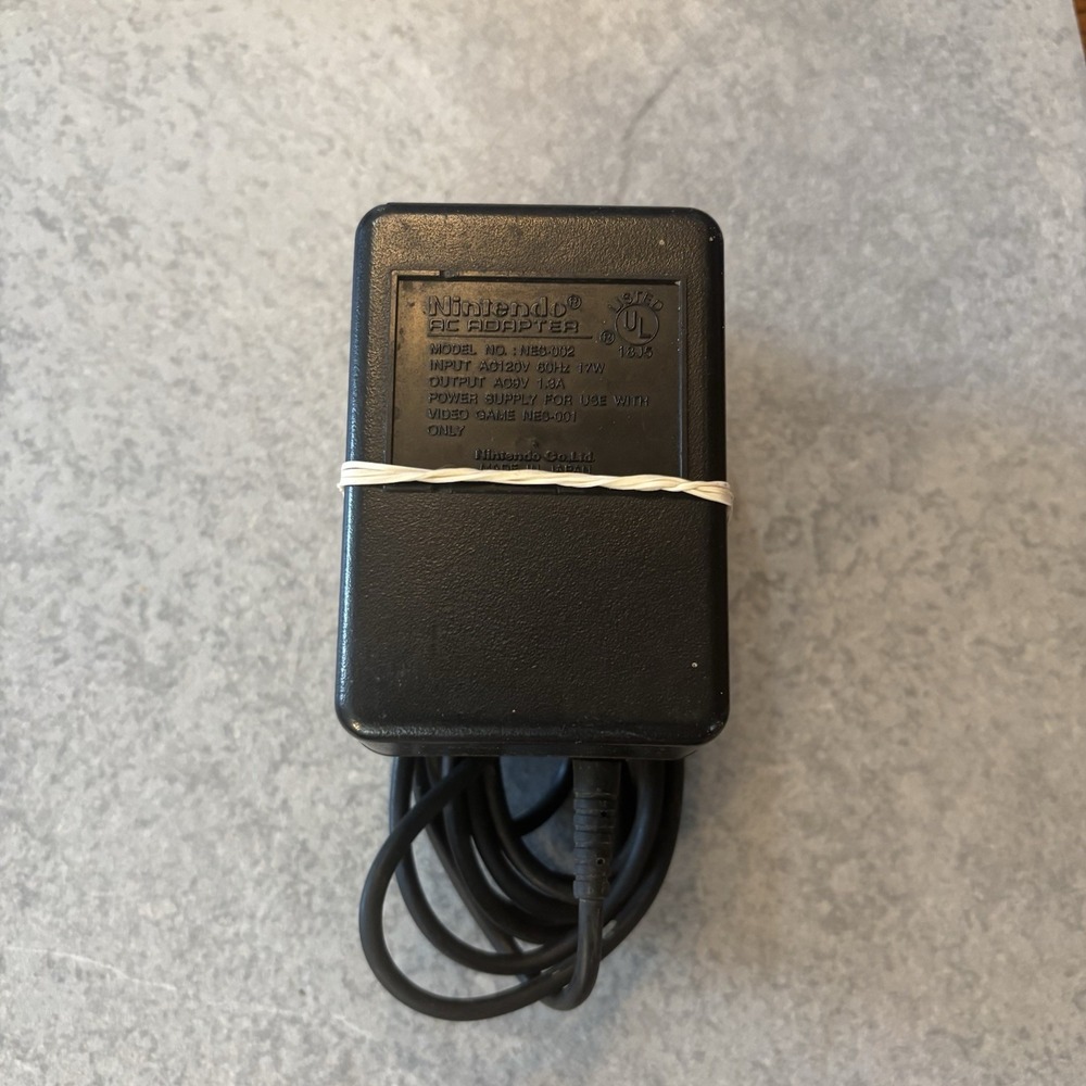 Nintendo NES-002 AC Adapter Black Wired Power Supply for NES-001 Console